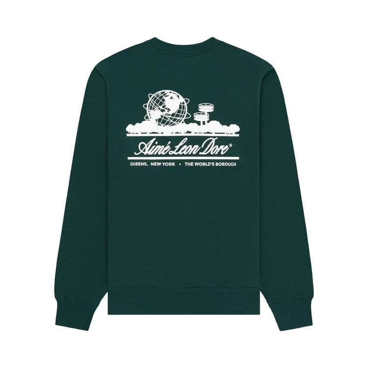 Aimé Leon Dore Unisphere Crewneck Sweatshirt Botanical Green
