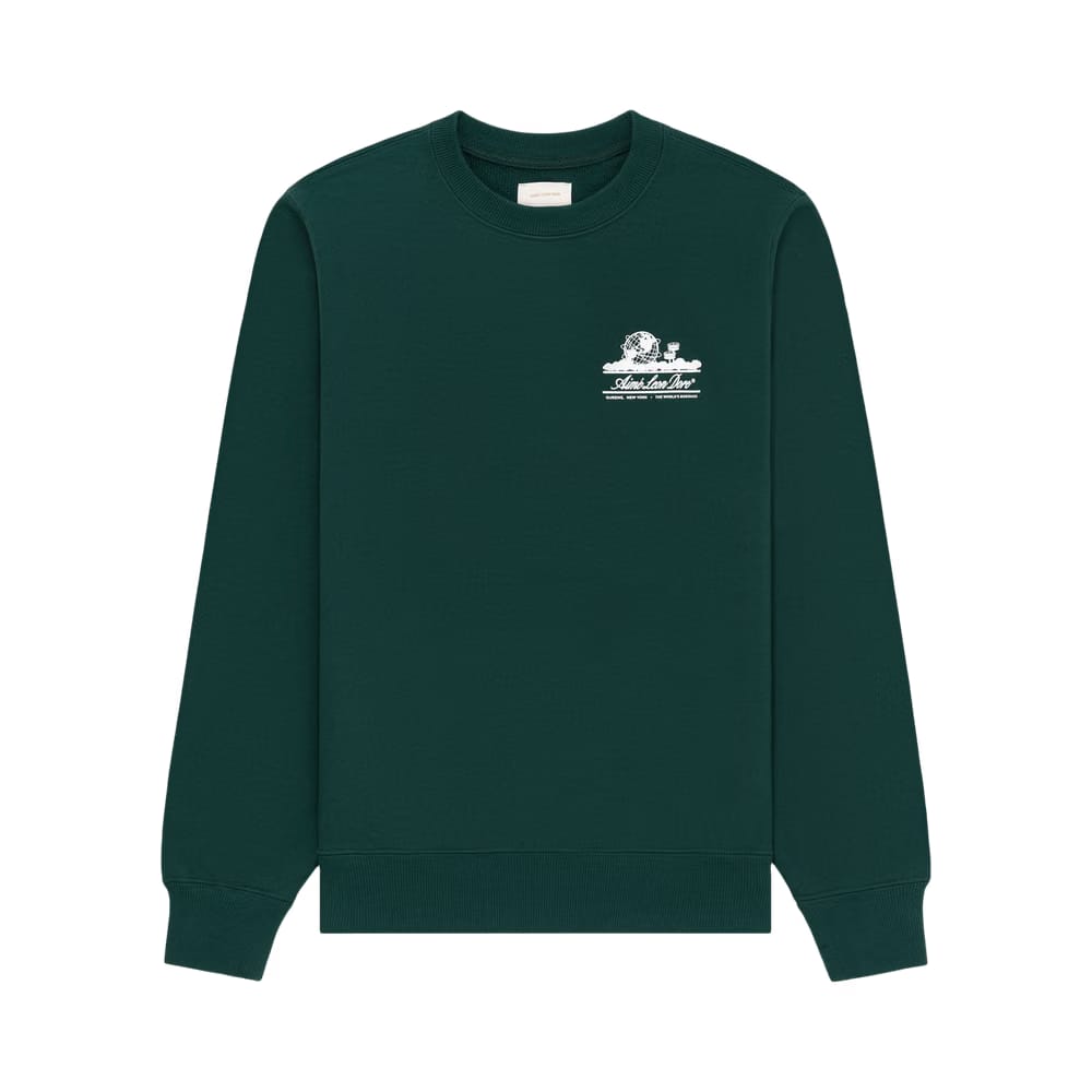 Aimé Leon Dore Unisphere Crewneck Sweatshirt Botanical Green
