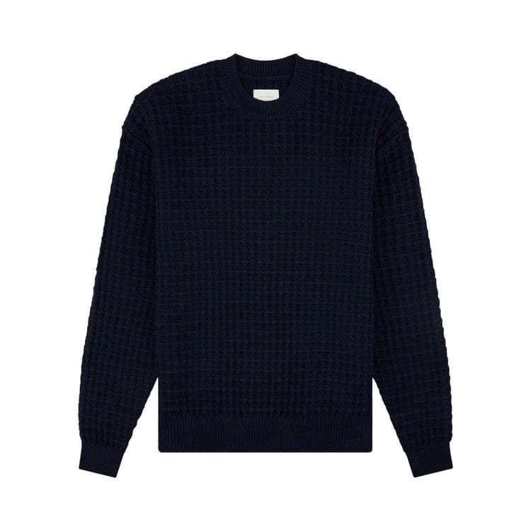 Aimé Leon Dore Waffle Crewneck Sweater Navy Blazer