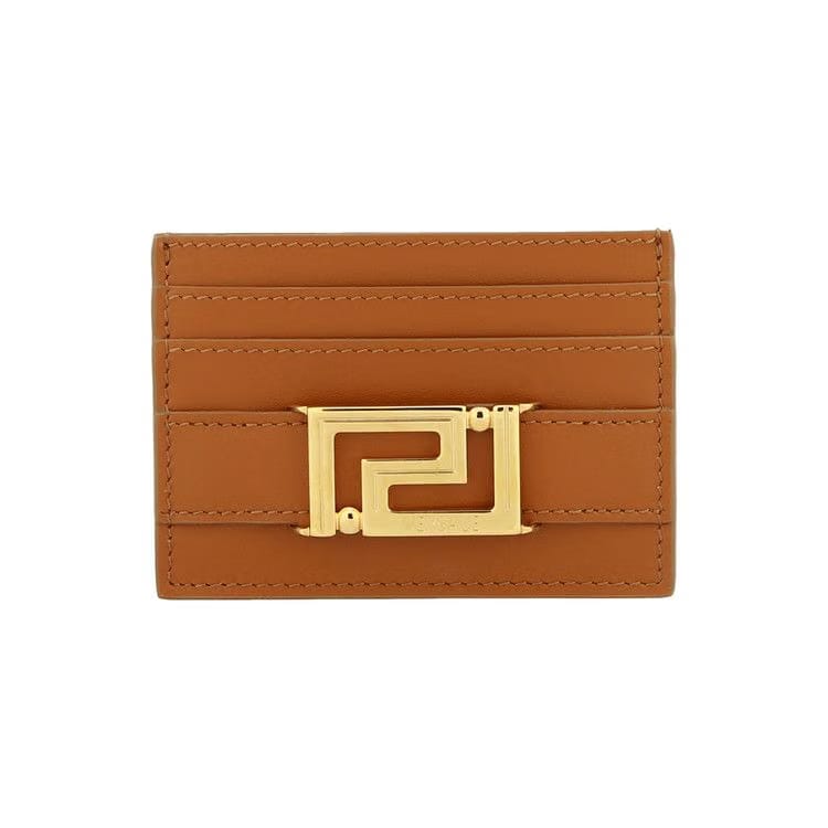 Versace Greca Goddess Card Holder Caramel/Gold