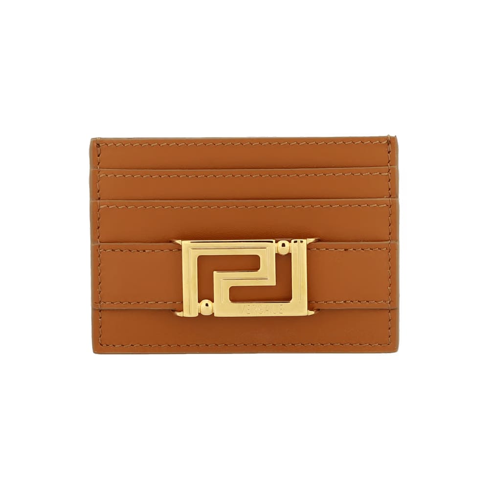 Versace Greca Goddess Card Holder Caramel/Gold