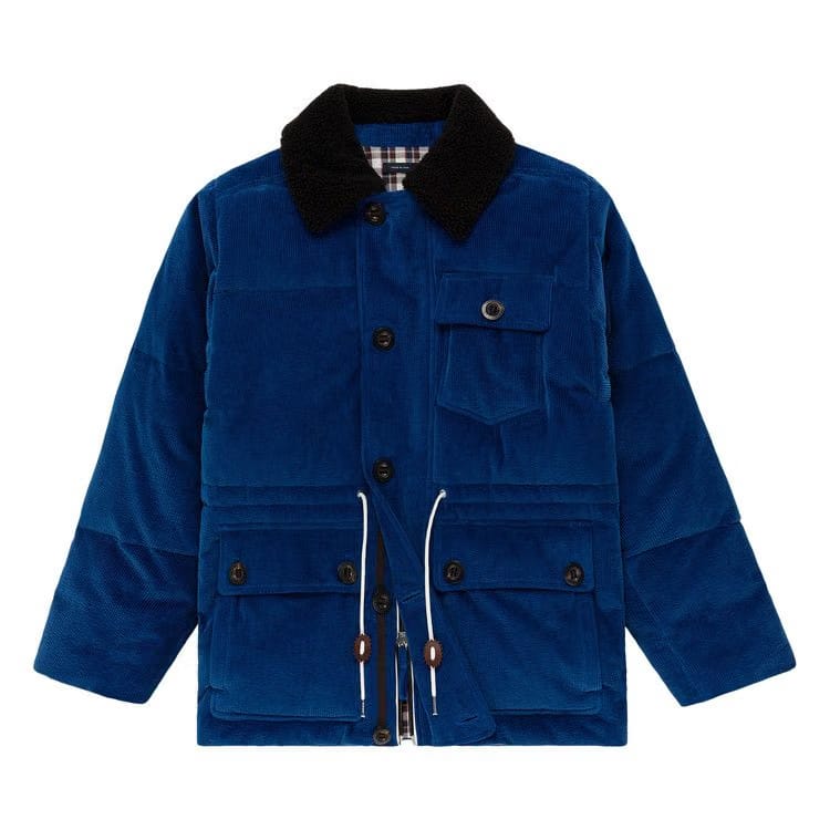Aimé Leon Dore x Drake's Corduroy Expedition Parka Royal Blue
