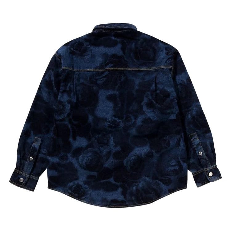BAPE Floral Camo Jacquard 13Oz Denim Long-Sleeve Shirt Navy