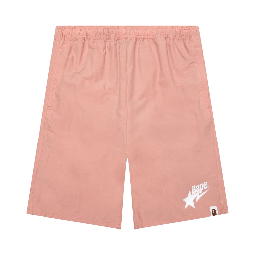 BAPE Sta Logo Beach Shorts Pink