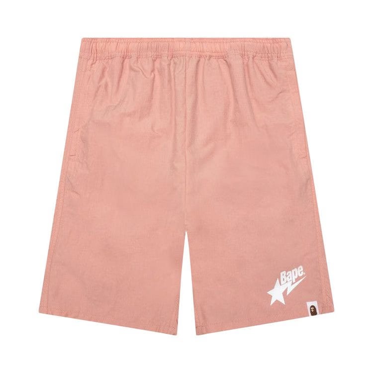 BAPE Sta Logo Beach Shorts Pink