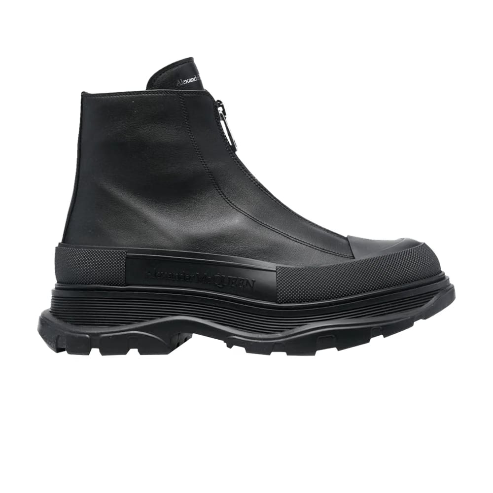 Alexander McQueen Tread Slick Zip Boots Black