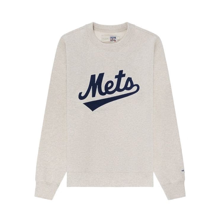 Aimé Leon Dore x New York Mets Chainstitch Crewneck Sweatshirt Oatmeal