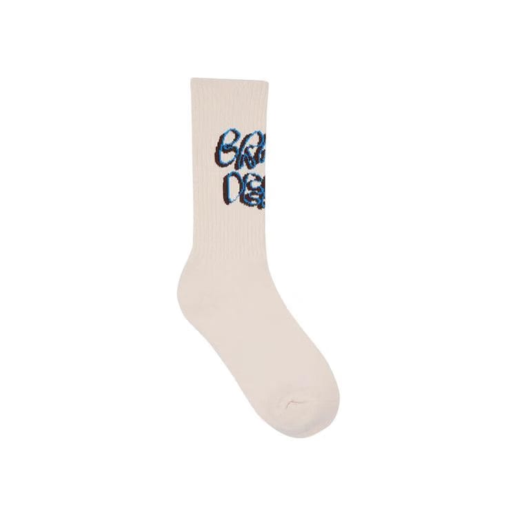 Brain Dead Stringy Socks White