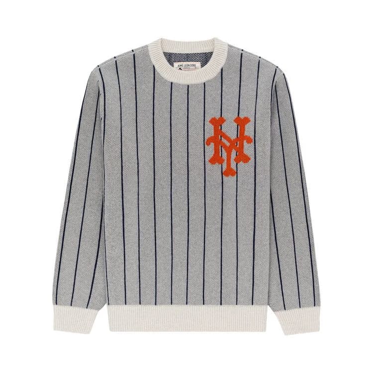 Aimé Leon Dore x New York Mets Pinstripe Sweater Silver Mix