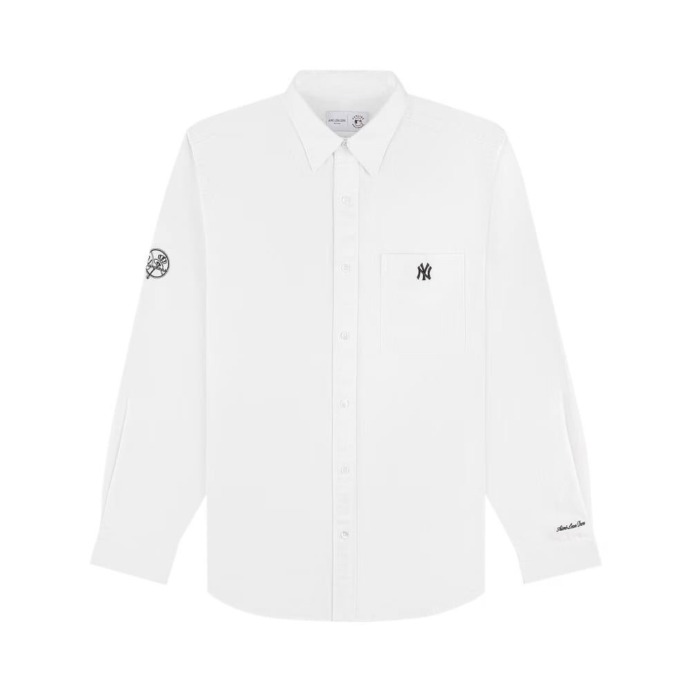 Aimé Leon Dore x New York Yankees Leon Overshirt Bright White