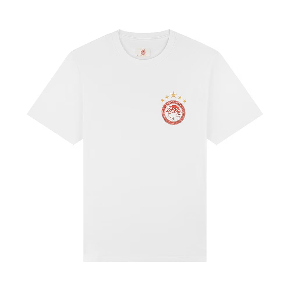 Aimé Leon Dore x Olympiacos F.C. Centennial T-Shirt Bright White