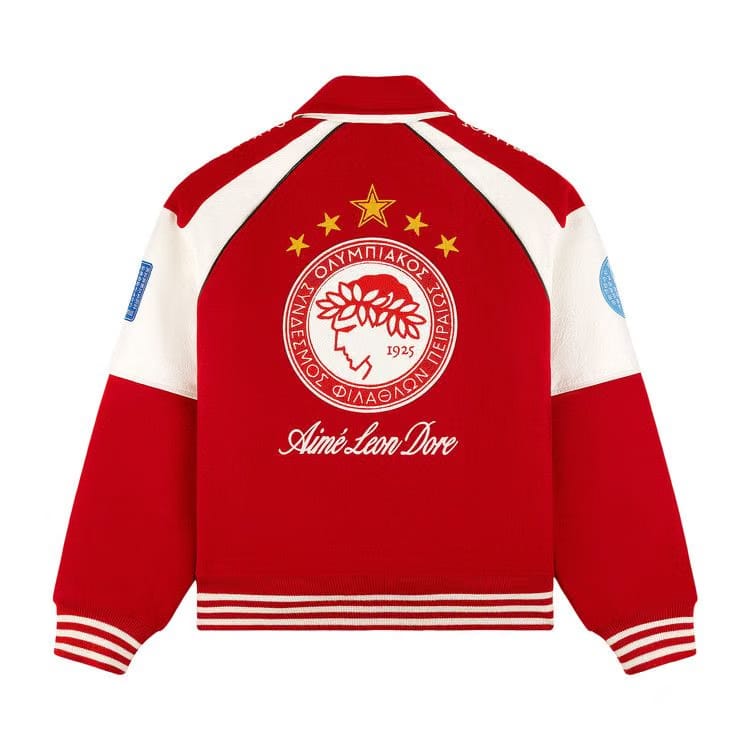 Aimé Leon Dore x Olympiacos F.C. Varsity Jacket Adrenaline Rush