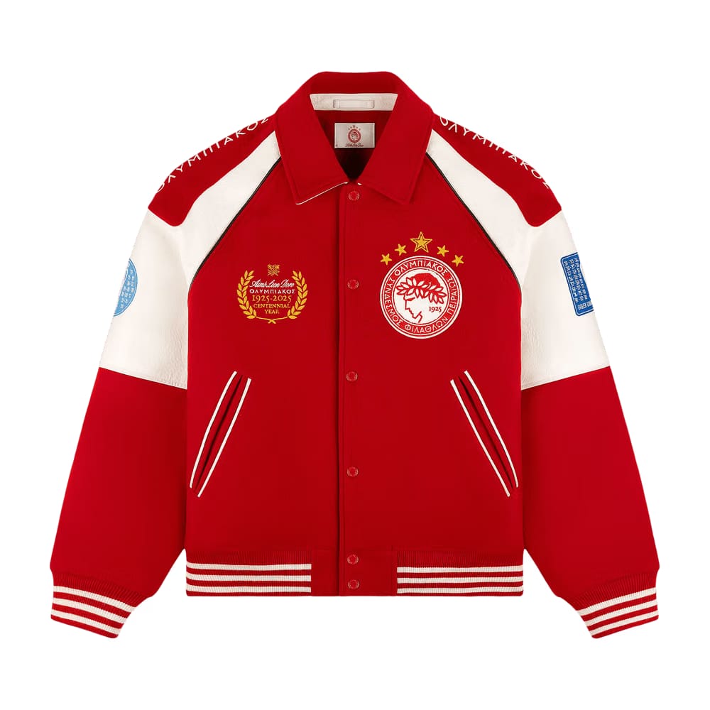 Aimé Leon Dore x Olympiacos F.C. Varsity Jacket Adrenaline Rush