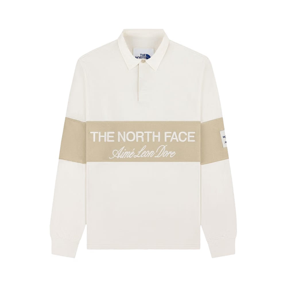 Aimé Leon Dore x The North Face Script Logo Rugby Pristine/Safari