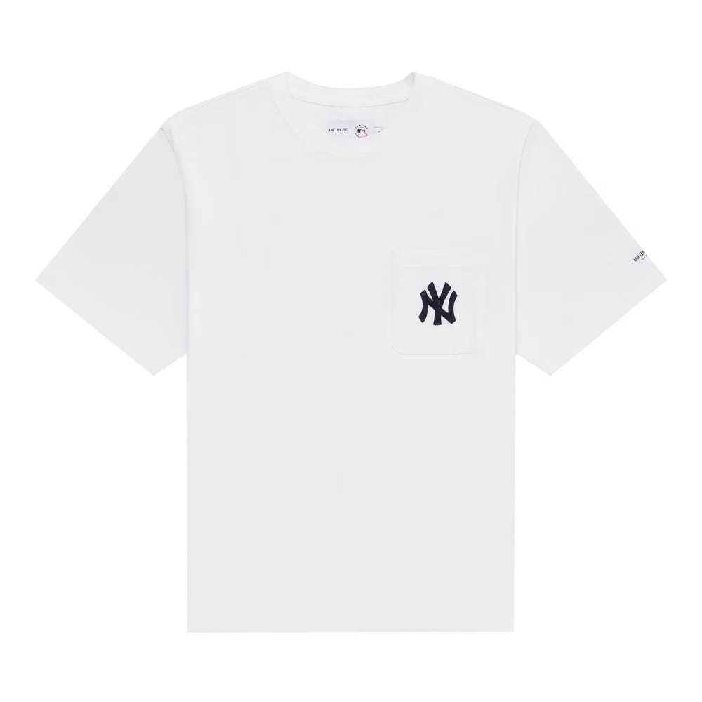 Aimé Leon Dore Yankees Chainstitch Pocket T-Shirt Bright White
