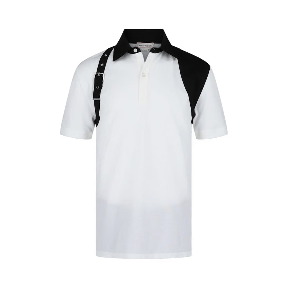 Alexander McQueen Harness Polo Shirt White
