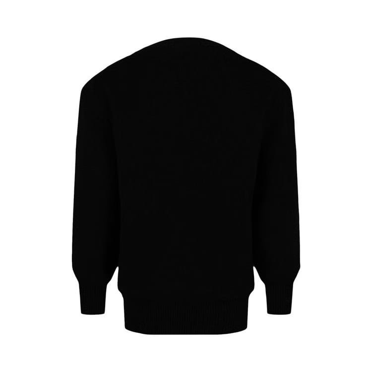 Alexander McQueen Logo Embroidered Sweater Black White