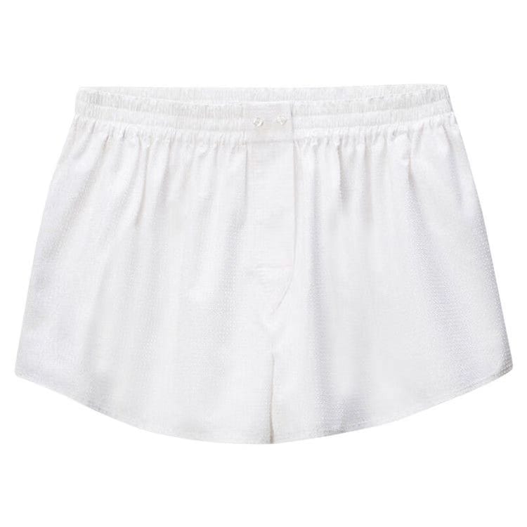 Alexander Wang Boxer Shorts W/ Allover Hotfix White