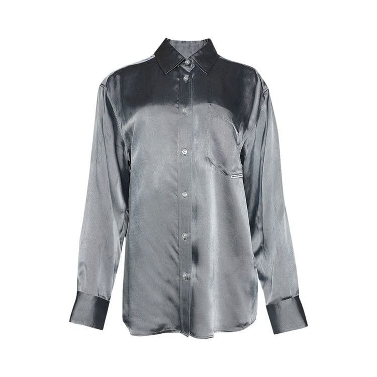 Alexander Wang Boyfriend Shirt Oxford Blue/Black