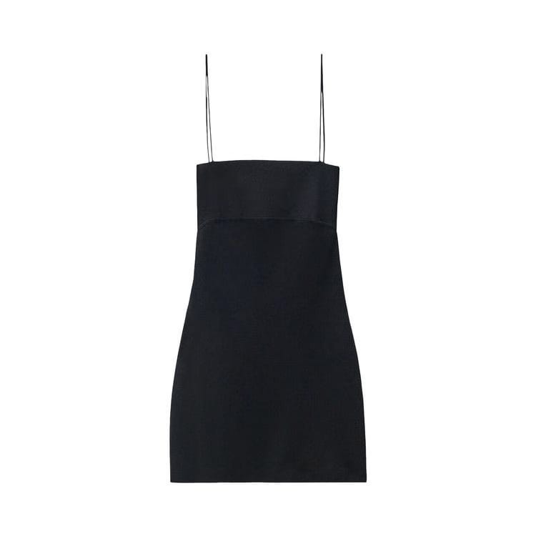 Alexander Wang Cami Band Mini Slip Dress W/ Logo Jacquard Black