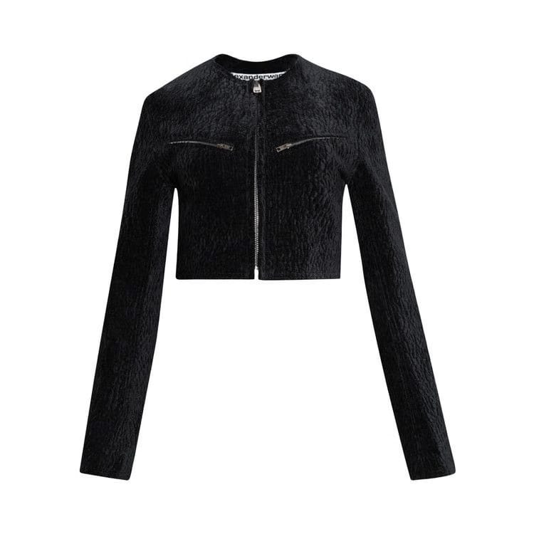 Alexander Wang Cropped Boxy Jacket Black