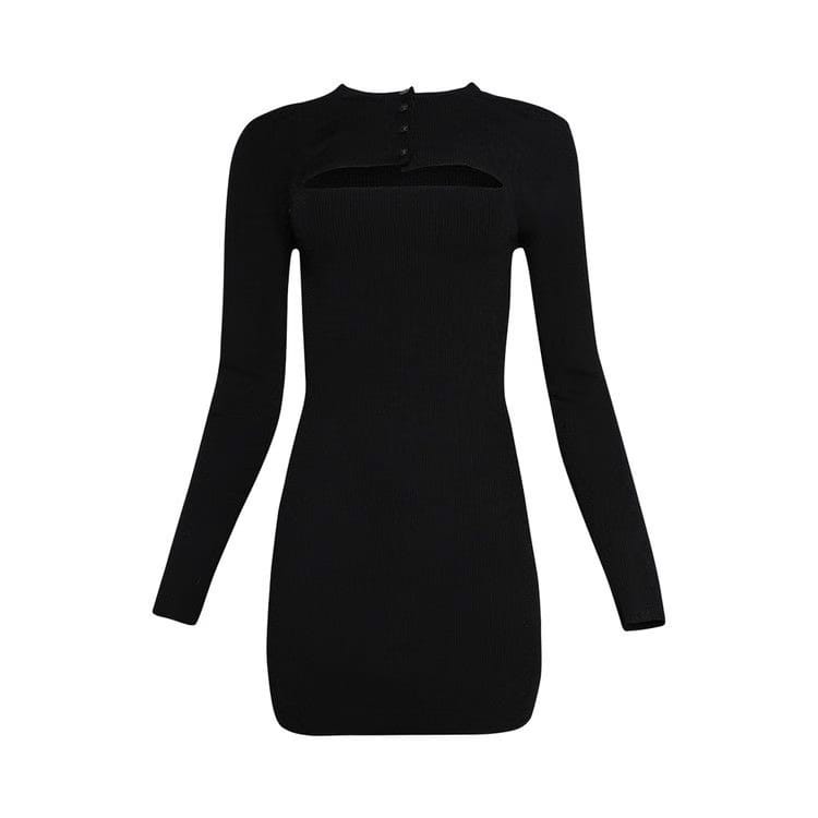 Alexander Wang Cropped Cardigan W/ Cami Mini Dress Twinset Black