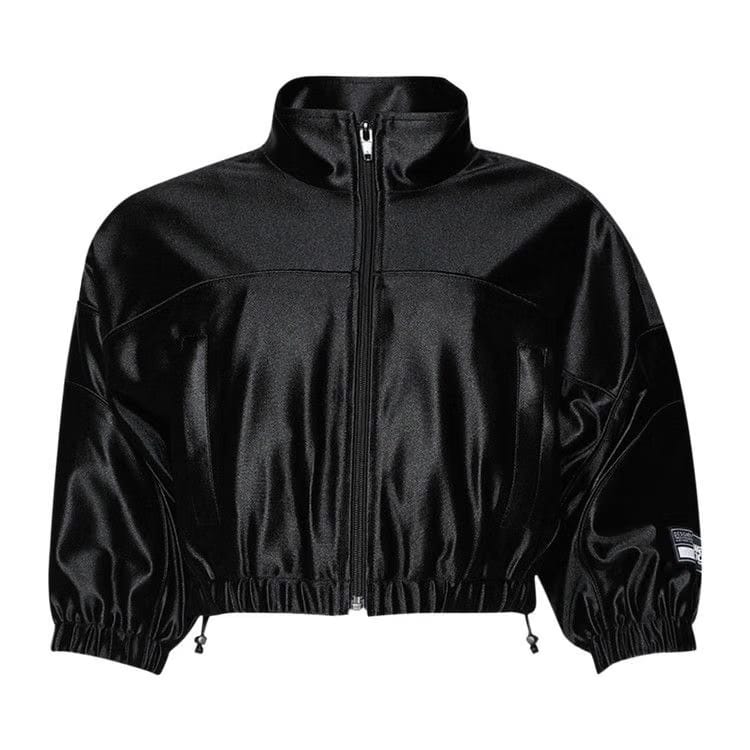 Alexander Wang Cropped Track Jacket W/ Piping Black