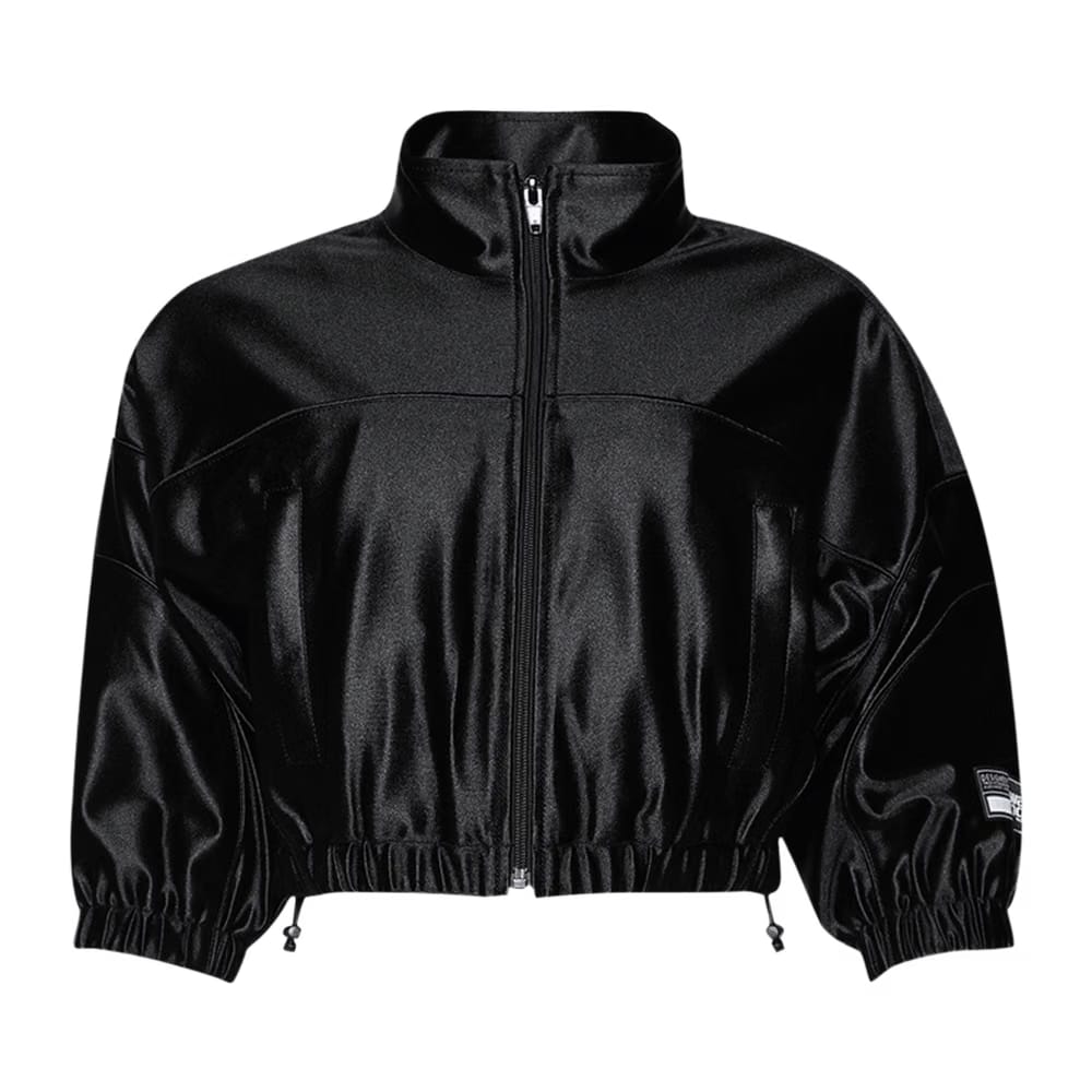 Alexander Wang Cropped Track Jacket W/ Piping Black