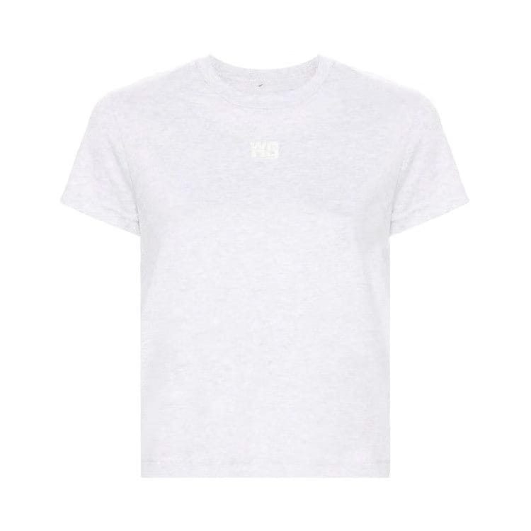 Alexander Wang Essential Jersey Puff Logo Shrunk T-Shirt White
