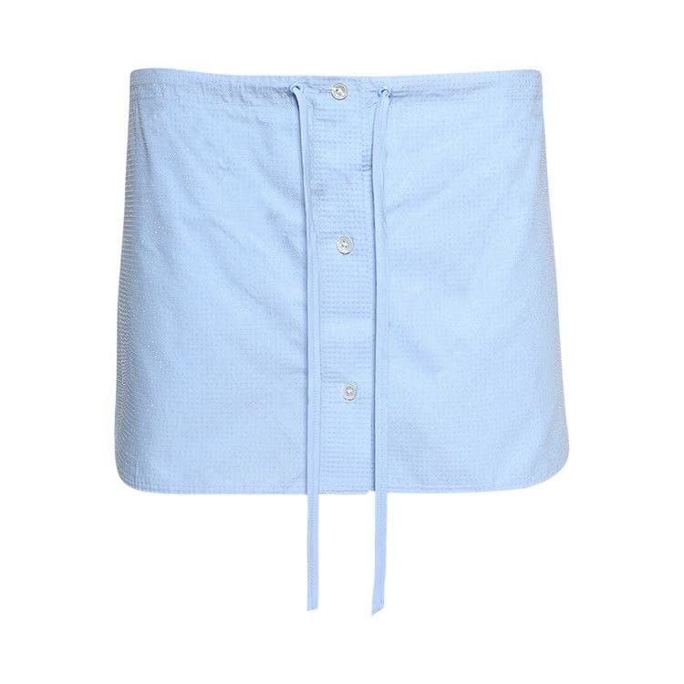Alexander Wang Hotfix Drawstring Mini Skort Chambray Blue