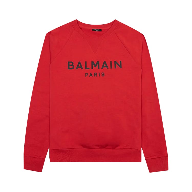 Balmain Printed Sweatshirt Rouge/Noir