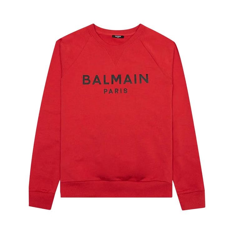 Balmain Printed Sweatshirt Rouge/Noir
