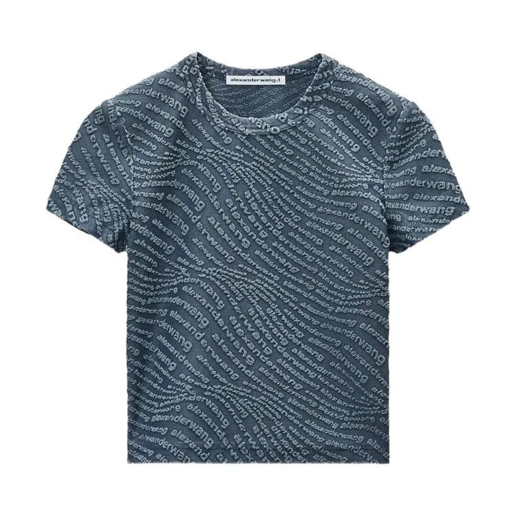 Alexander Wang Jacquard Logo Baby T-Shirt Graphite