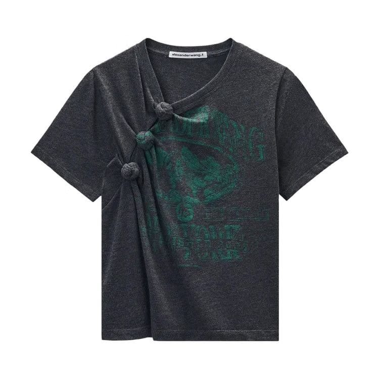 Alexander Wang Knotted Graphic T-Shirt Black