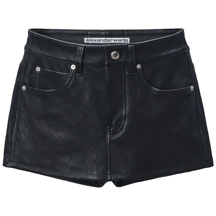 Alexander Wang Mid Rise Mini Skort Black