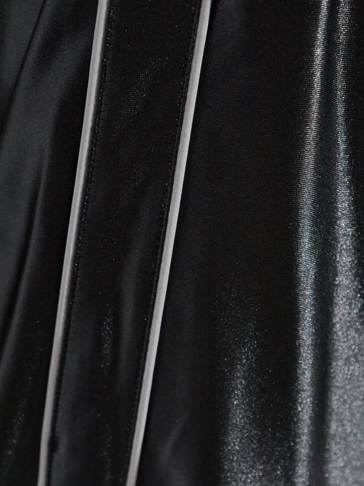Alexander Wang Reflective Piping Mid Rise Trackpant Black