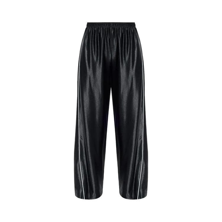 Alexander Wang Reflective Piping Mid Rise Trackpant Black