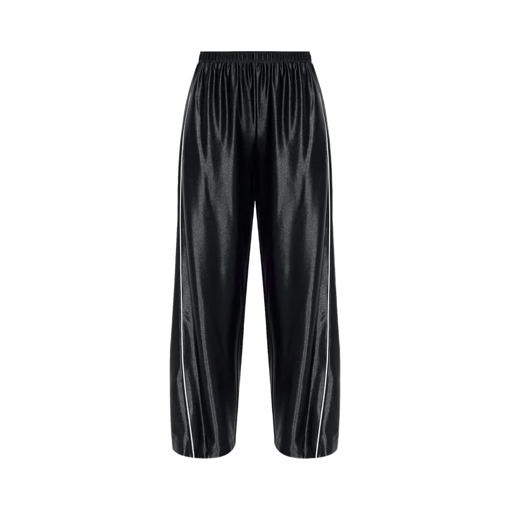 Alexander Wang Reflective Piping Mid Rise Trackpant Black