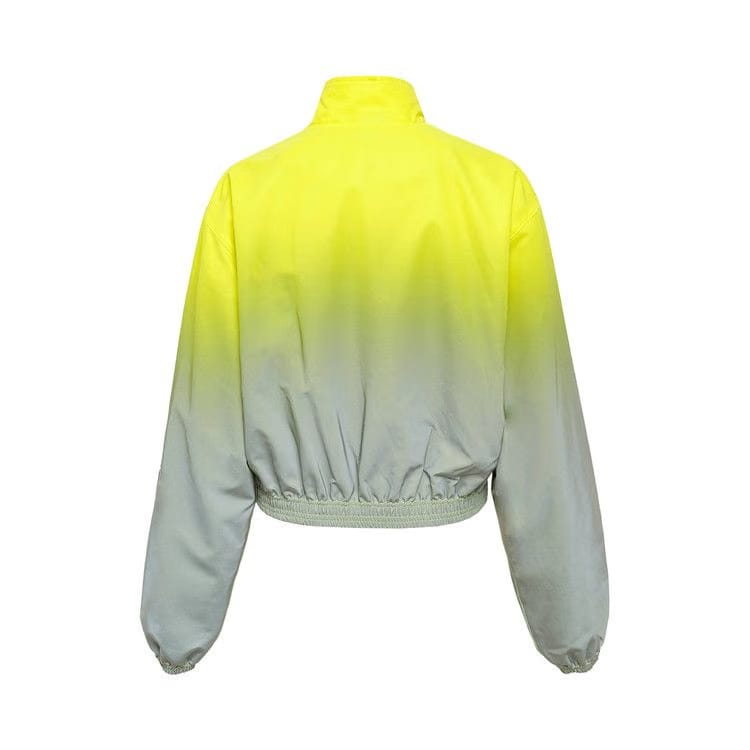 Alexander Wang Reflective Shrunken Track Jacket Silver/Yellow