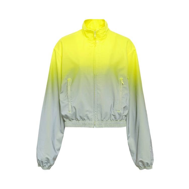 Alexander Wang Reflective Shrunken Track Jacket Silver/Yellow