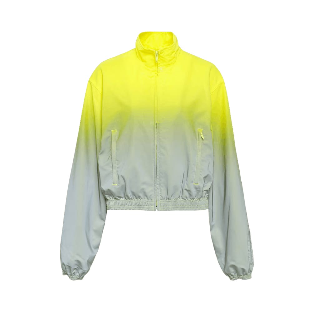 Alexander Wang Reflective Shrunken Track Jacket Silver/Yellow