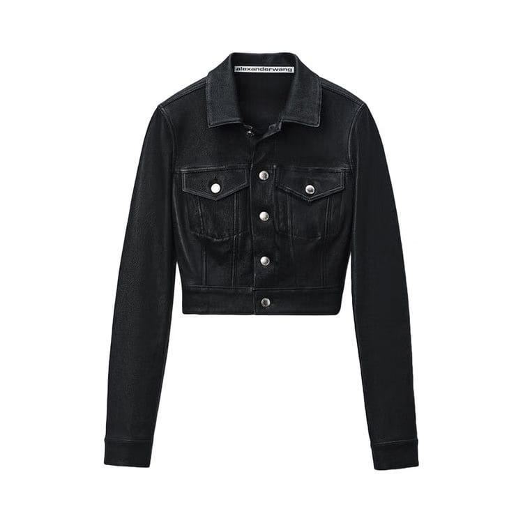Alexander Wang Shrunken Trucker Jacket Black
