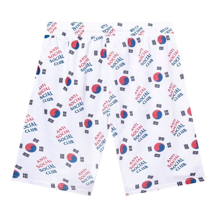 Anti Social Social Club x Case Study Flag Mesh Shorts White