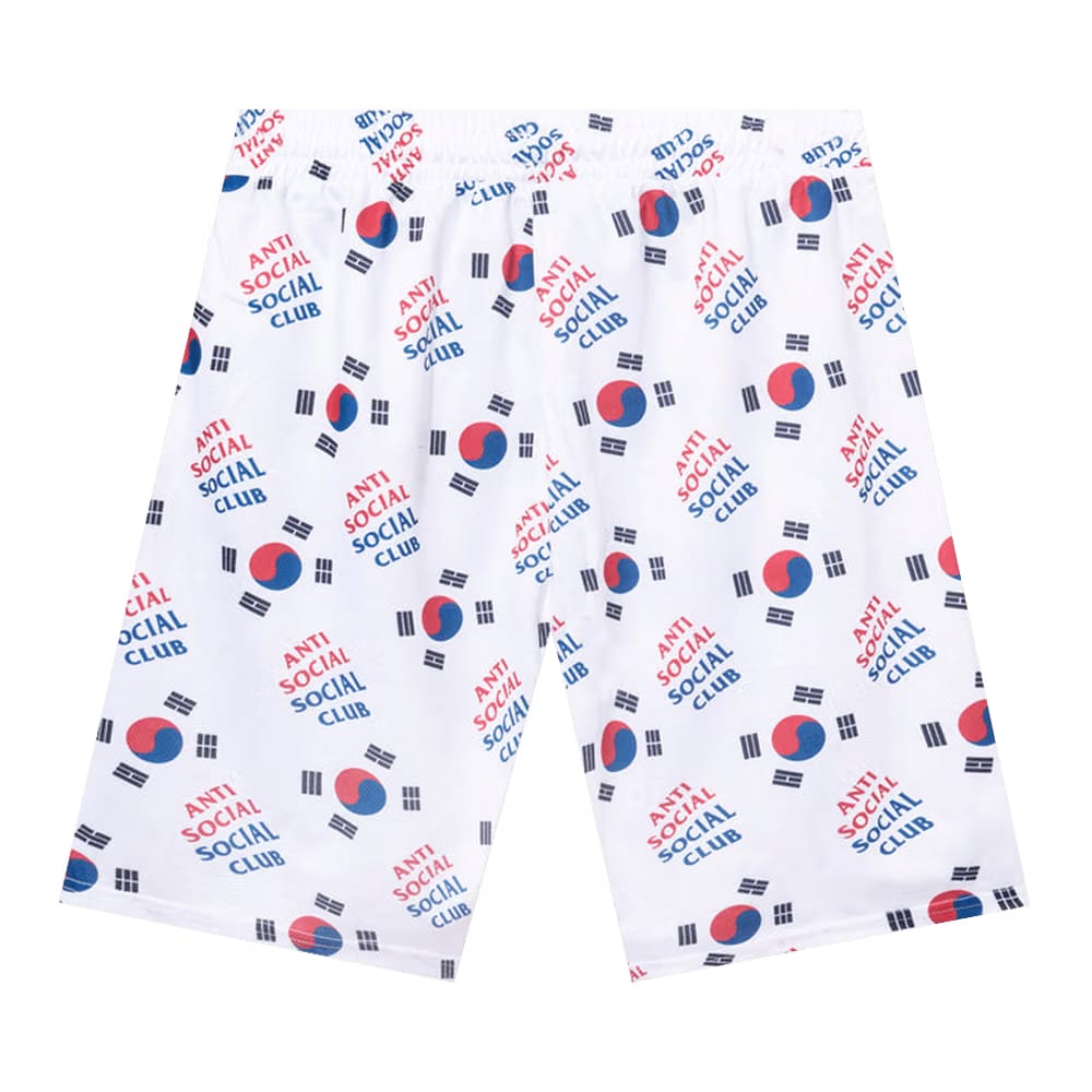 Anti Social Social Club x Case Study Flag Mesh Shorts White