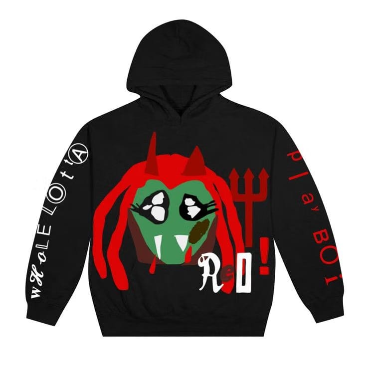 Cactus Plant Flea Market x Playboi Carti Whole Lotta Red King Vamp Hoodie Black