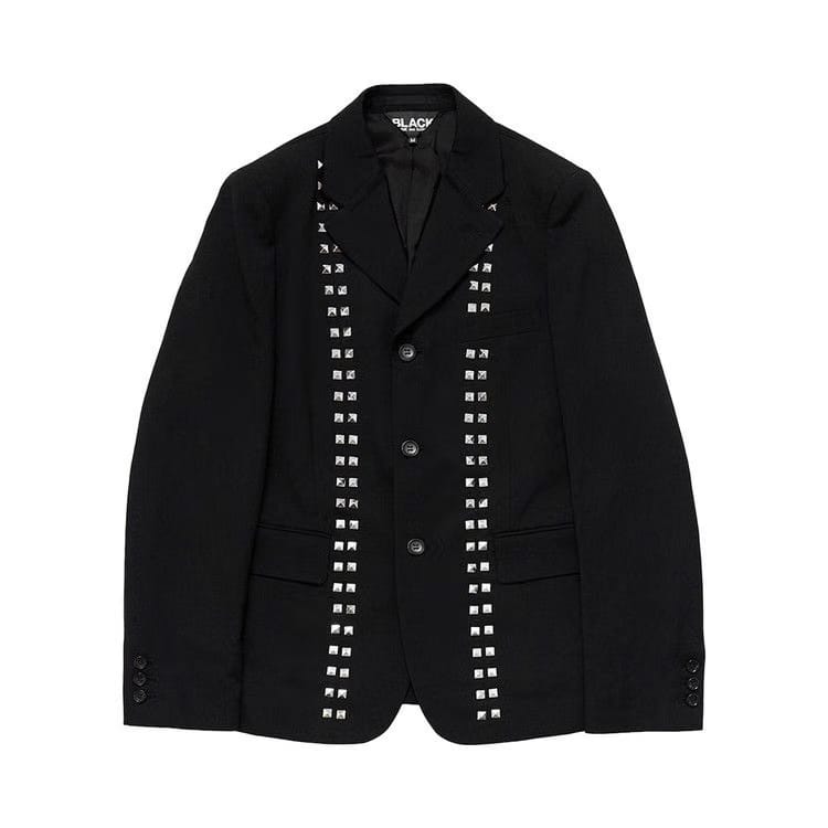 Comme des Garçons Black Single Breasted Blazer With Studs Black
