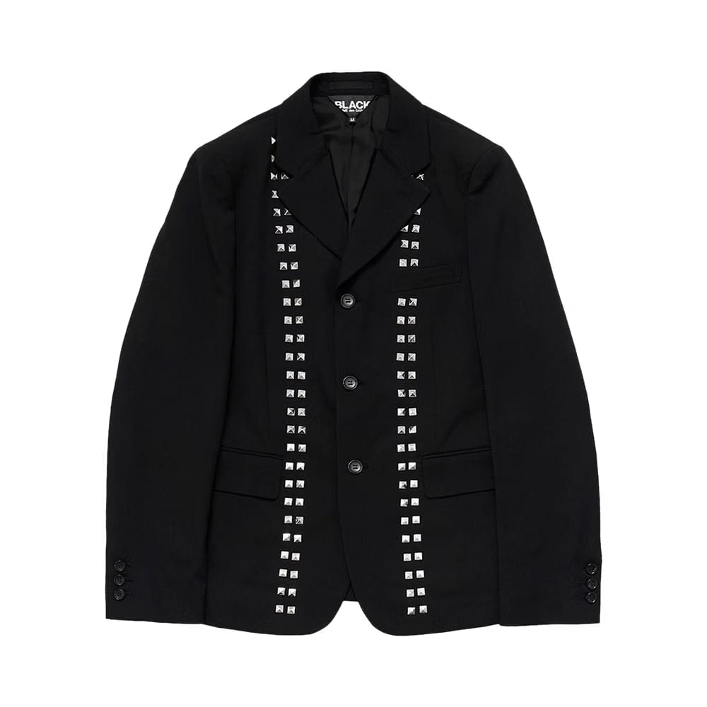 Comme des Garçons Black Single Breasted Blazer With Studs Black