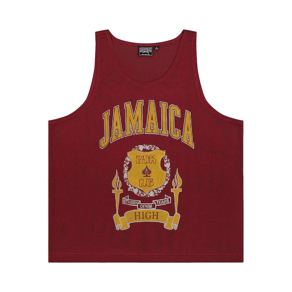 Denim Tears x Stussy Jamaica High Gym Tank Cardinal