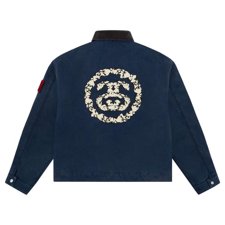 Denim Tears x Stussy Never Renege Canvas Work Jacket Blue