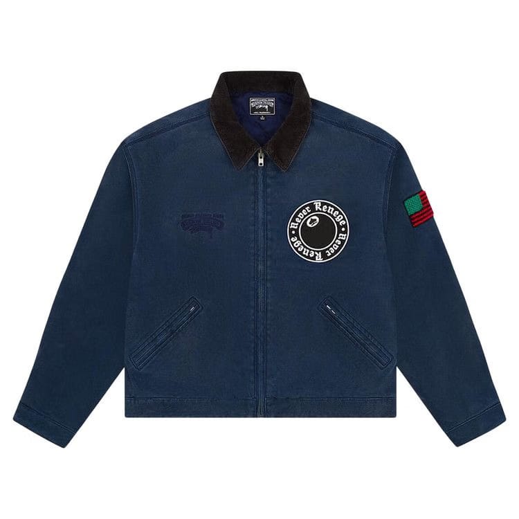 Denim Tears x Stussy Never Renege Canvas Work Jacket Blue